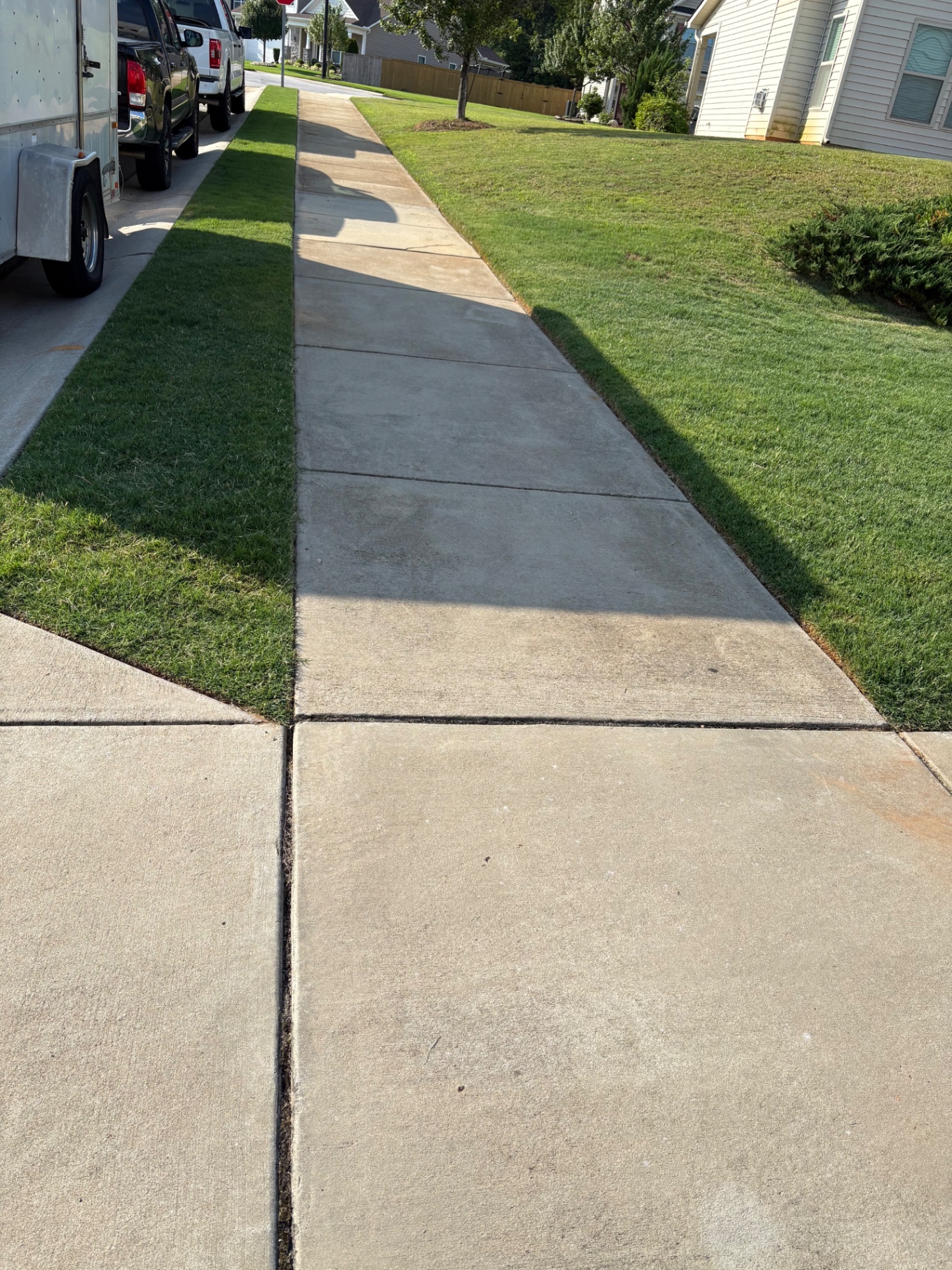 Precision Trim Along Walkway